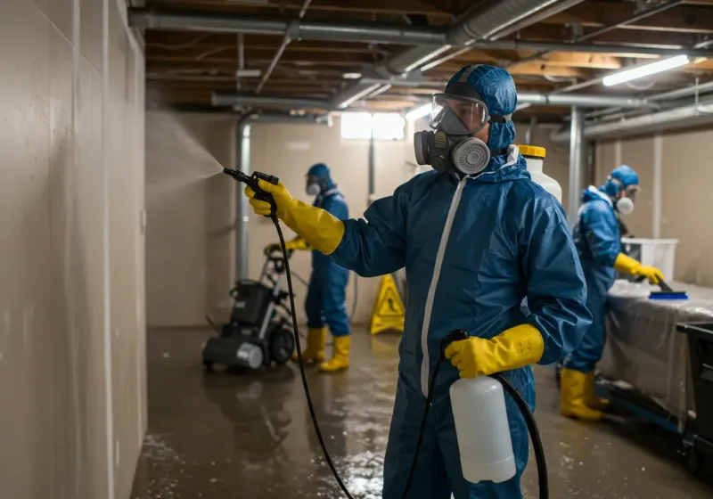 Basement Sanitization and Antimicrobial Treatment process in Dunstable, MA